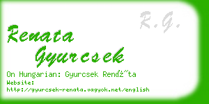 renata gyurcsek business card